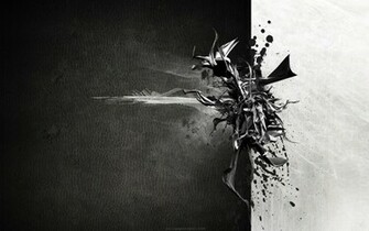 Abstract Black White Wallpaper