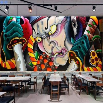 Tattoo Shop Decoration Mural Japanese Style Art Background Wall