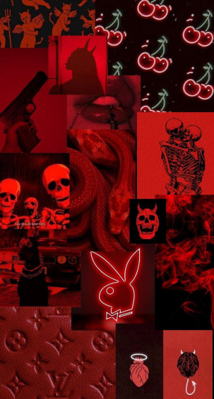 Red Aesthesic Wallpaper iPhone Neon Cute