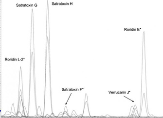 Extracted Ion Chromatogram Lc Ms Of A Wallpaper Extract