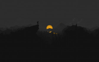 Firewatch Dark Minimal 5k Macbook Air Wallpaper