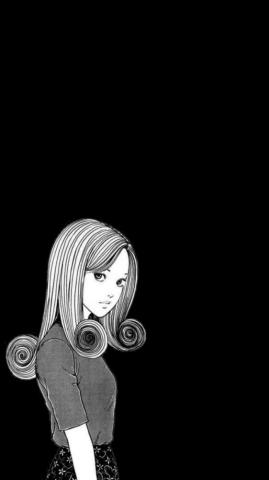 Wallpaper Uzumaki Junji Ito iPhone Dark