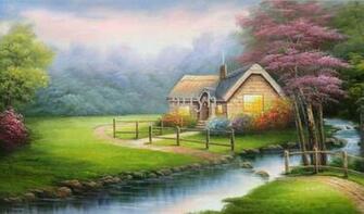 Beautiful Hut Nature Wallpaper HD In
