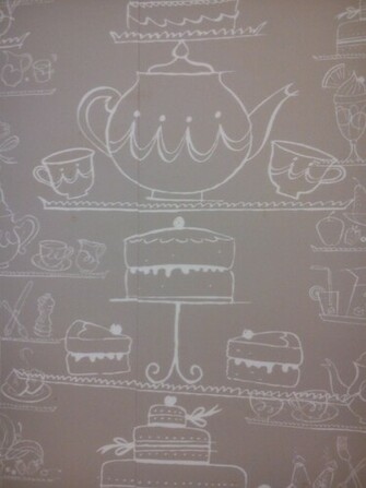 Cake And Teapot Design Wallpaper Kikki K