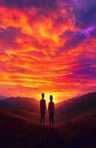 Shadow Boy Sunset Wallpaper