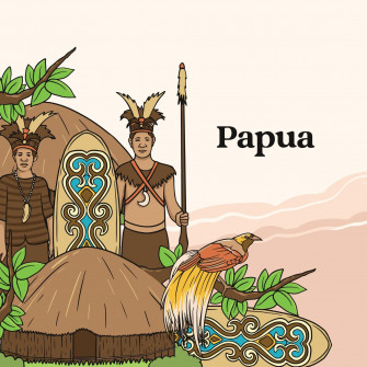 Set Papua Illustration Hand Drawn Indonesian Cultures Background Artofit Wallpaper