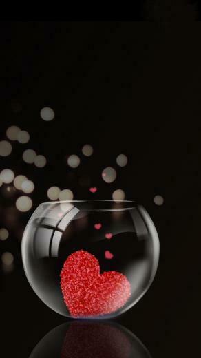 3d Love iPhone Wallpaper Heart