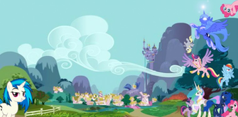My Little Pony Background By Kosmic Rainbow