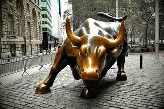 New York Manhattan Usa Wall Street Sculpture Wallpaper