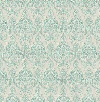 Show Details For Waverly Turquoise Petite Damask