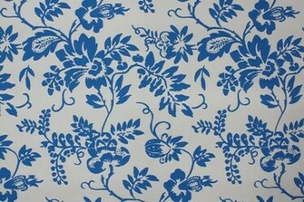 S Vintage Wallpaper Blue And White Floral