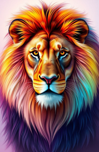 Colorful Lion Wallpaper
