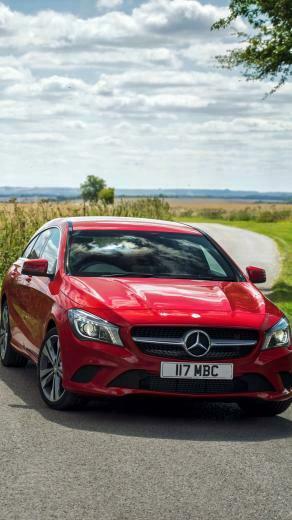 Wallpaper Mercedes Benz Cla Class X117 Red