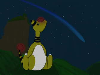 Ampharos Watching The Stars By Madkaratemans Fur Affinity Dot Net