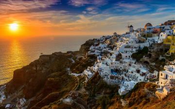 Santorini Greece 4k Ultra HD Wallpaper Background Image