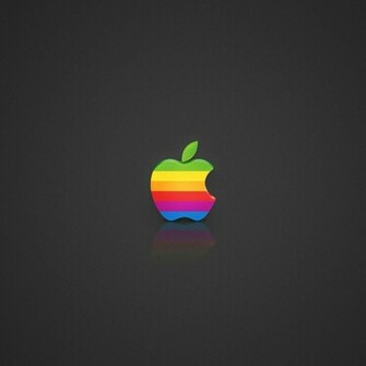Apple 3d Colored Logo iPad Wallpaper And