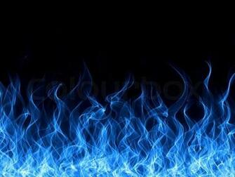 Blue Fire Flames White Background