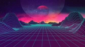 3d Retro Space Wallpaper