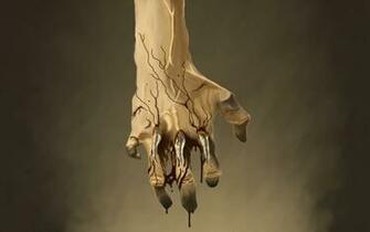 Blood Hands Surreal Bones Gross Wallpaper