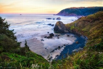 Wallpaper Oregon Coast Ecola State Park Landscape