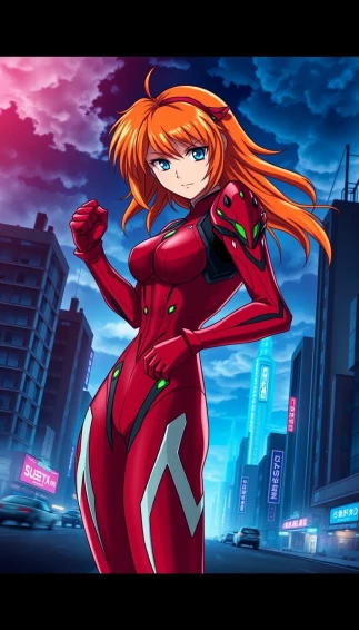 Asuka Langley Soryu Phone Wallpaper