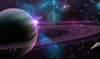 Saturno Aros Estrellas Espacio Naturaleza Wallpaper