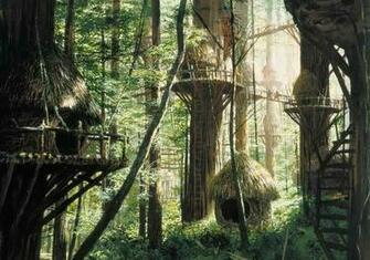 Star Wars Endor Ewok Village Hem Poster Return