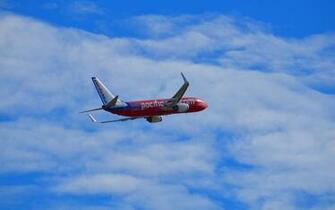 Boeing Airplane Aircraft Vehicle Pacificblue Wallpaper