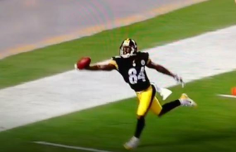 Antonio Brown Hauled In This Incredible One Handed Catch For A