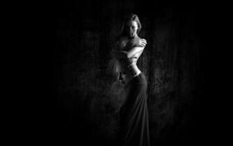 Black And White Girl Photography Wallpaper HD Background