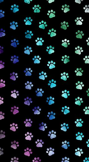 Ombre Paw Prints In Dog Wallpaper iPhone Print Art