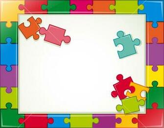 Banner Template With Jigsaw Background Royalty Stock Image