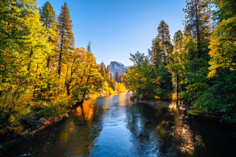 Desktop Wallpaper Yosemite Usa Autumn Nature Mountains Park River