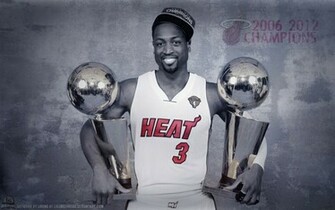 Dwyane Wade Championship Trophies Wallpaper Basketball