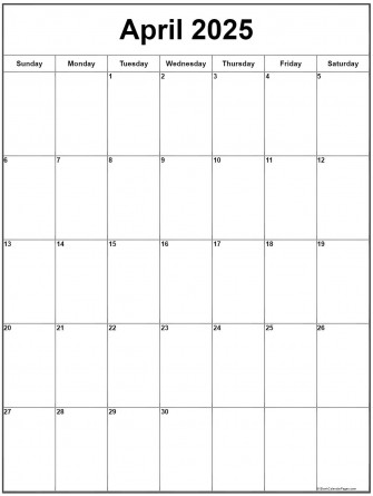 April Calendar Printable Vertical Wallpaper