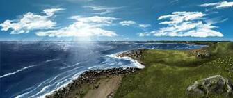 Wallpaper Sea Beach Sand Sun Rays Light Greens