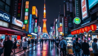 Tokyo Street Scene Wallpaper