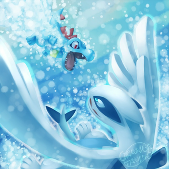 Totodile Vs Lugia By Silverava
