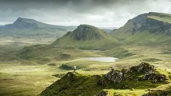 Wallpaper Man Loneliness Slopes Landslides