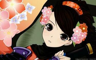 Close Flowers Momohime Oboro Muramasa Ooji Vector Wallpaper