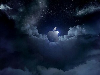 Cloudy Apple Logo Wallpaper Background