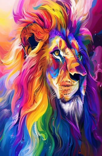 Rainbow Lion Wallpaper