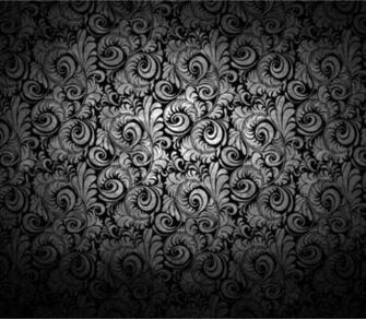Luxurious Black And Silver Floral Flourish Background In High