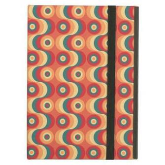 Retro Sixties Wallpaper Pattern Scarlet iPad Covers