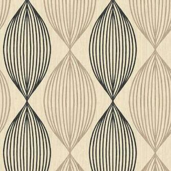 Debona Orbit Beige Black Wallpaper