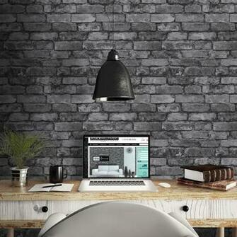 Home Shop By Brand Fine Decor Rustic Charcoal Bricks Wallpaper