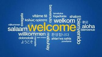 Welcome In Different Languages Stock Video HD Footage
