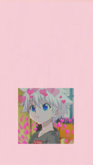 Killua Pink Aesthetic iPhone Wallpaper