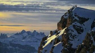 Religious Services On Italian Alps Wallpaper