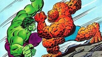 Hulk Vs Thing Computer Wallpaper Desktop Background